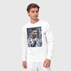 Костюм хлопковый мужской Viva la Argentina - Lionel Messi - world champion, цвет: белый — фото 2