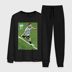 Костюм хлопковый мужской Argentina - Lionel Messi - world champion, цвет: черный