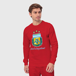 Костюм хлопковый мужской Эмблема федерации футбола Аргентины, цвет: красный — фото 2
