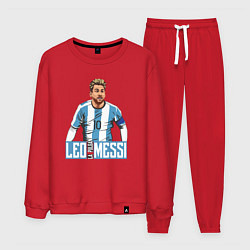 Костюм хлопковый мужской Messi la pulga, цвет: красный