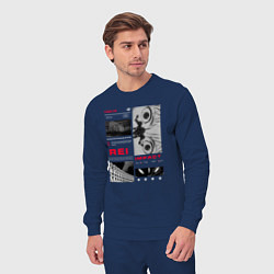 Костюм хлопковый мужской Evangelion Рей Аянами, цвет: тёмно-синий — фото 2