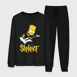 Костюм хлопковый мужской Slipknot Барт Симпсон рокер, цвет: черный