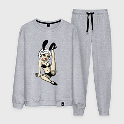 Костюм хлопковый мужской Девушка с ушками, цвет: меланж