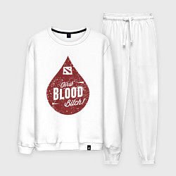 Костюм хлопковый мужской Dota blood, цвет: белый
