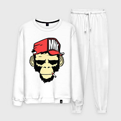 Костюм хлопковый мужской Monkey Swag, цвет: белый