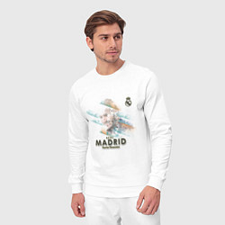 Костюм хлопковый мужской Real Madrid-Karim Benzema 2, цвет: белый — фото 2