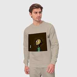 Костюм хлопковый мужской Взъерошенный человек, цвет: миндальный — фото 2