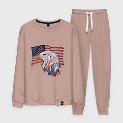 Костюм хлопковый мужской American eagle, цвет: пыльно-розовый