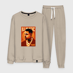 Костюм хлопковый мужской Nas Illmatic, цвет: миндальный