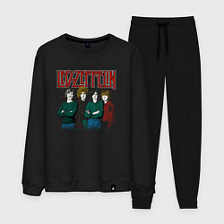 Костюм хлопковый мужской Led Zeppelin винтаж, цвет: черный