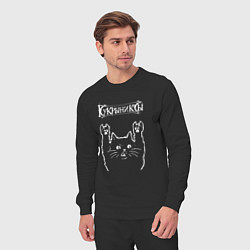 Костюм хлопковый мужской Кукрыниксы рок кот, цвет: черный — фото 2