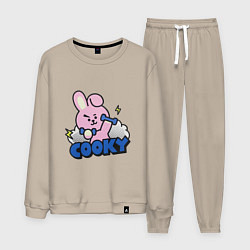 Костюм хлопковый мужской Cooky BT21 Jungkook, цвет: миндальный