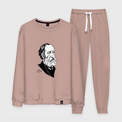 Костюм хлопковый мужской Камиль Сен-Санс, цвет: пыльно-розовый