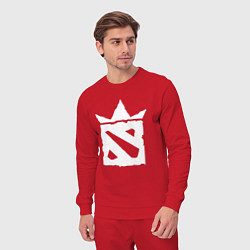 Костюм хлопковый мужской Dota king, цвет: красный — фото 2