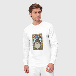 Костюм хлопковый мужской Totoro card, цвет: белый — фото 2