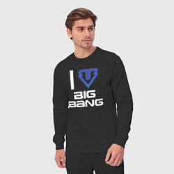 Костюм хлопковый мужской I love big bang, цвет: черный — фото 2