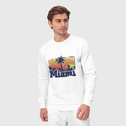 Костюм хлопковый мужской Beach of Miami, цвет: белый — фото 2