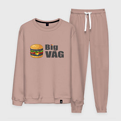 Костюм хлопковый мужской Big VAGodroch, цвет: пыльно-розовый