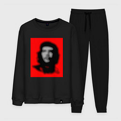 Костюм хлопковый мужской Че Гевара расплывчатая иллюзия, цвет: черный