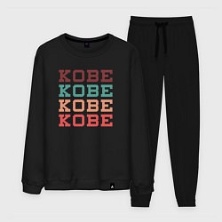 Костюм хлопковый мужской Kobe name, цвет: черный