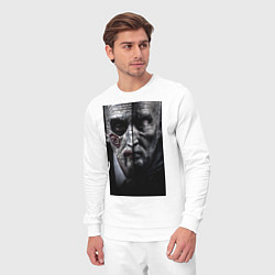 Костюм хлопковый мужской Пила Джон Крамер, цвет: белый — фото 2