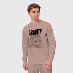 Костюм хлопковый мужской Gravity и пространственная сетка, цвет: пыльно-розовый — фото 2
