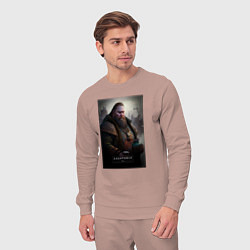 Костюм хлопковый мужской Хабаровск - персонаж, цвет: пыльно-розовый — фото 2