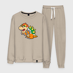 Костюм хлопковый мужской Bowser drawing, цвет: миндальный