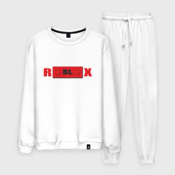 Костюм хлопковый мужской Roblox деталь, цвет: белый