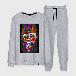 Костюм хлопковый мужской Космонавт lets rock, цвет: меланж