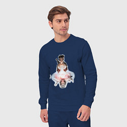 Костюм хлопковый мужской Fable Отражение, цвет: тёмно-синий — фото 2