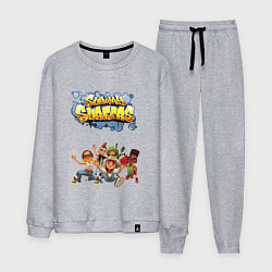 Костюм хлопковый мужской Subway Surfers, цвет: меланж
