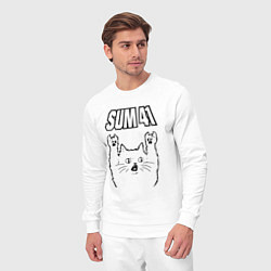 Костюм хлопковый мужской Sum41 - rock cat, цвет: белый — фото 2