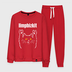 Костюм хлопковый мужской Limp Bizkit rock cat, цвет: красный