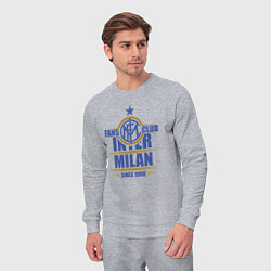 Костюм хлопковый мужской Inter Milan fans club, цвет: меланж — фото 2