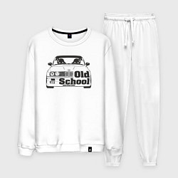 Костюм хлопковый мужской BMW old school, цвет: белый