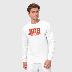 Костюм хлопковый мужской KGB Red, цвет: белый — фото 2