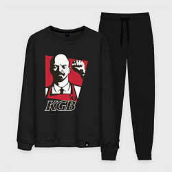 Костюм хлопковый мужской KGB Lenin, цвет: черный