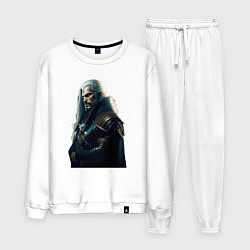 Костюм хлопковый мужской Убийца чудовищ Ведьмак, цвет: белый