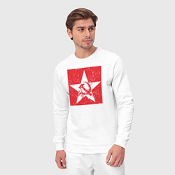 Костюм хлопковый мужской Star USSR, цвет: белый — фото 2