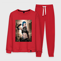 Костюм хлопковый мужской Jinx model, цвет: красный