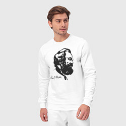 Костюм хлопковый мужской Karl Marx, цвет: белый — фото 2