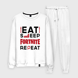 Мужской костюм Надпись: eat sleep Fortnite repeat