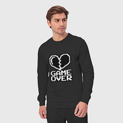 Костюм хлопковый мужской Game Over на черном фоне, цвет: черный — фото 2