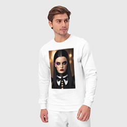 Костюм хлопковый мужской Уэнсдей А, цвет: белый — фото 2