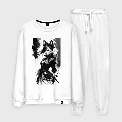 Мужской костюм Девушка-лиса - набросок - кляксы