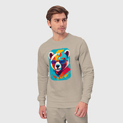 Костюм хлопковый мужской Pop-Art Panda, цвет: миндальный — фото 2