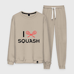 Костюм хлопковый мужской I Love Squash, цвет: миндальный