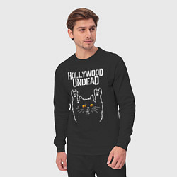 Костюм хлопковый мужской Hollywood Undead rock cat, цвет: черный — фото 2