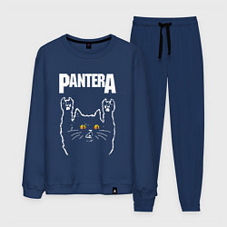 Костюм хлопковый мужской Pantera rock cat, цвет: тёмно-синий